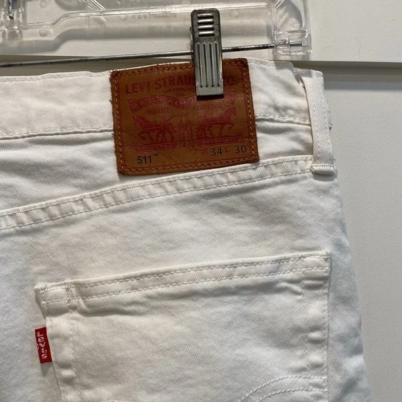 Levi's Slim Fit Men's Jeans in White - Picture 5 of 5